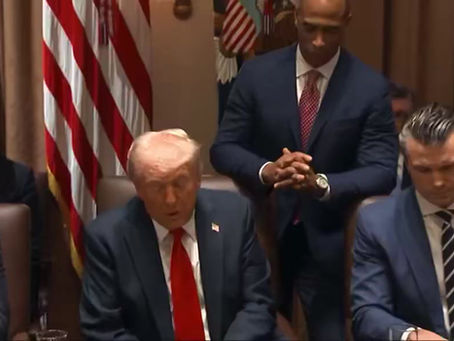 The opening prayer for the inaugural Cabinet Meeting of the New Trump 47 Administration