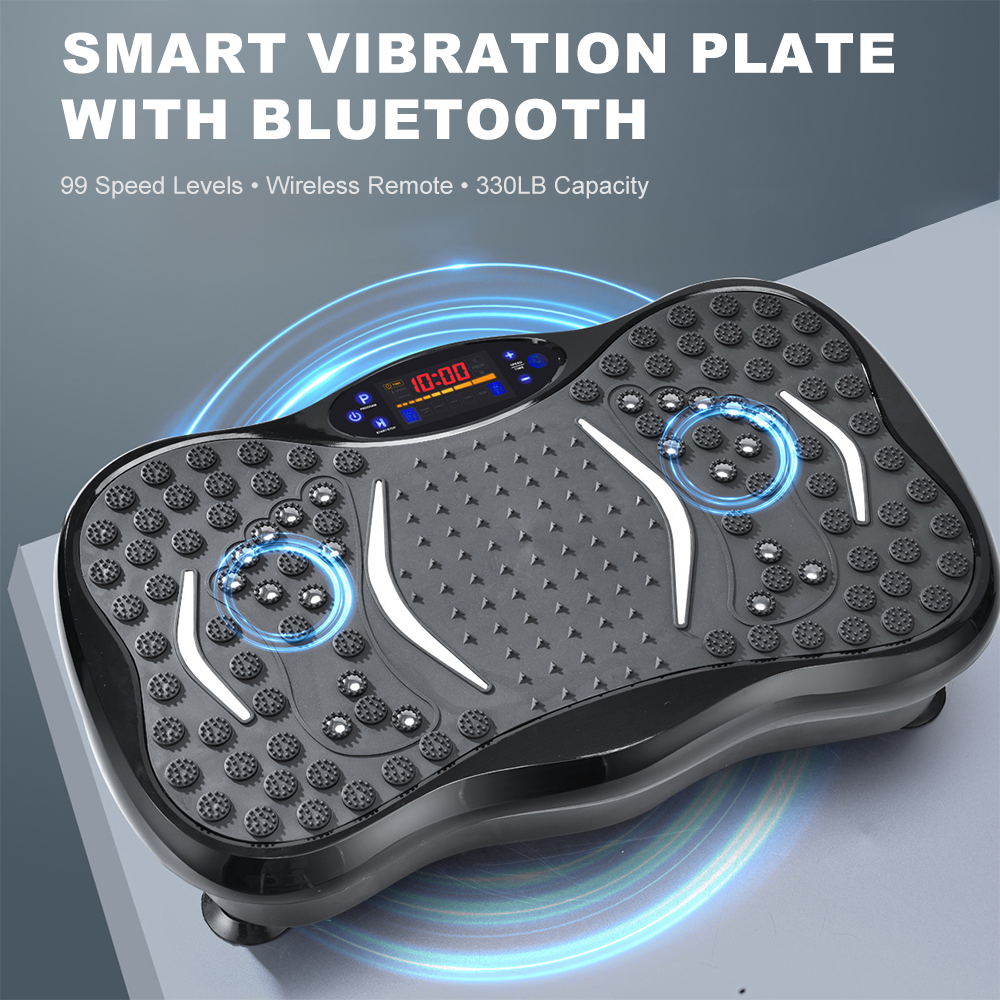 Whole Body Vibration Plate Fat Burning Machine Bluetooth LCD Home Exercise Equip