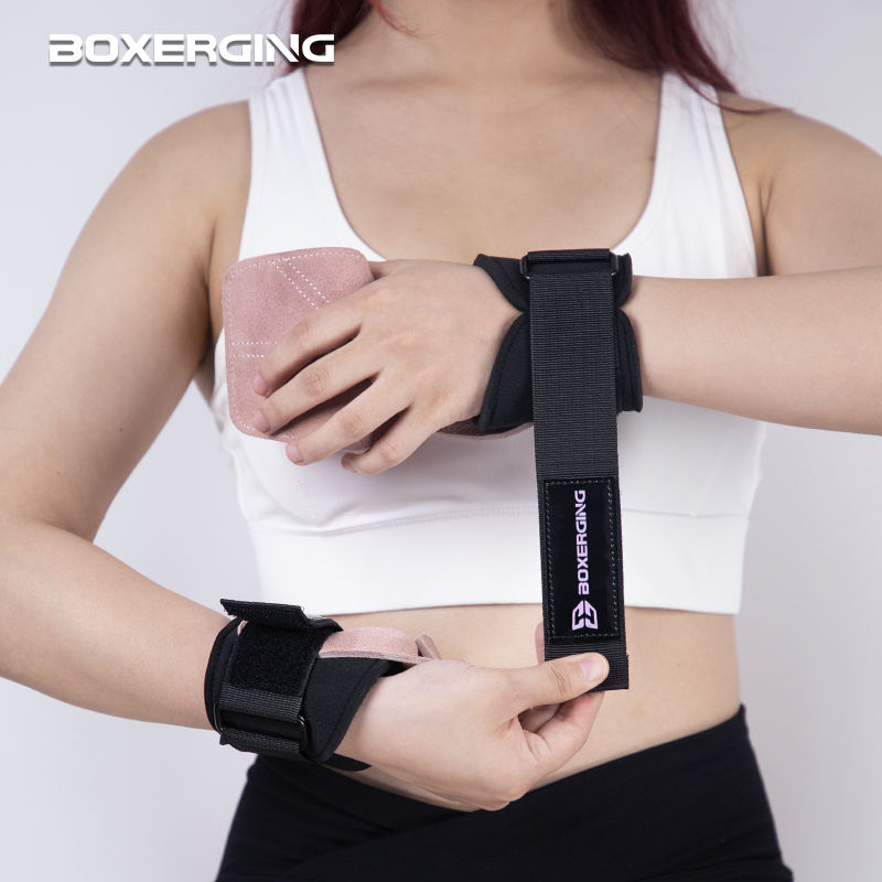 Thumbnail: Cowhide Gym Gloves Grips Anti-Skid Weight Power Belt Lifting Pads Deadlift Belt 