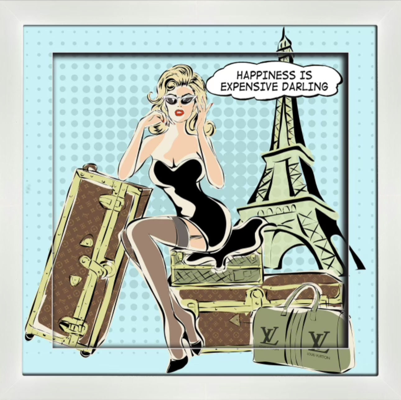 Pop Art For Women - 3D Shadow Box with LED lighting