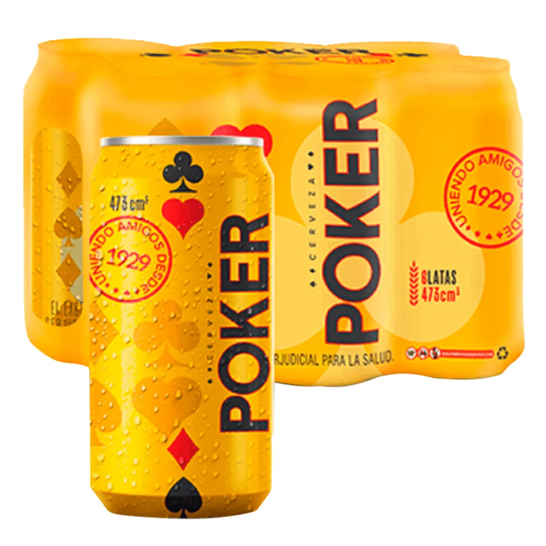 CERVEZA POKER *6 *476ML