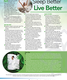 Sleep better live better