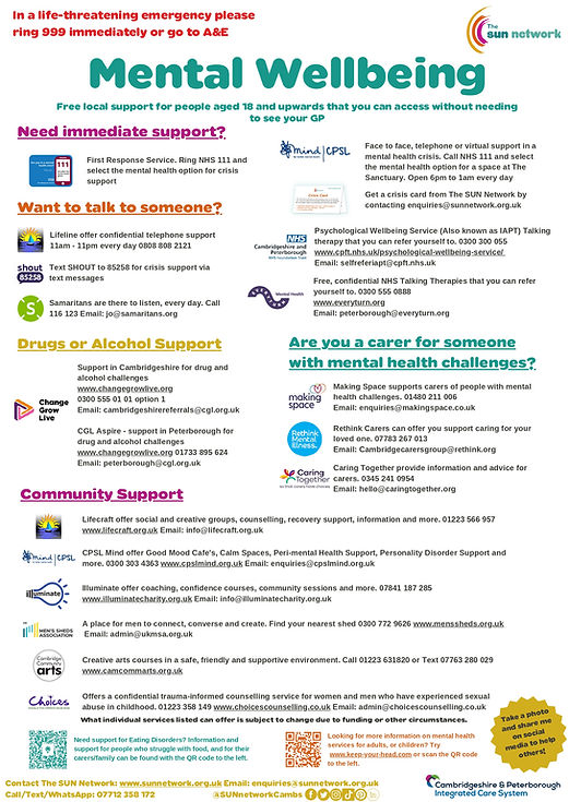 Mental Wellbeing Poster