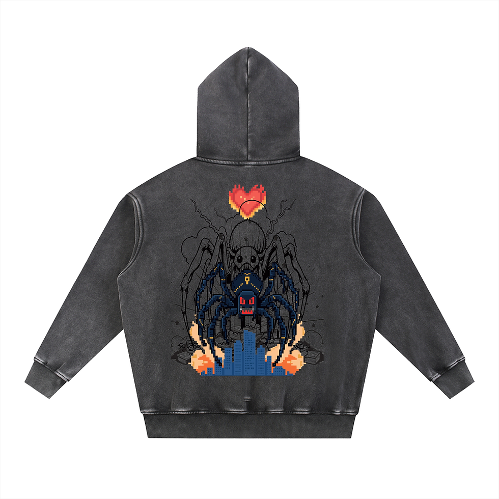 Thumbnail: Snow Wash Fleece Oversize Hoodie