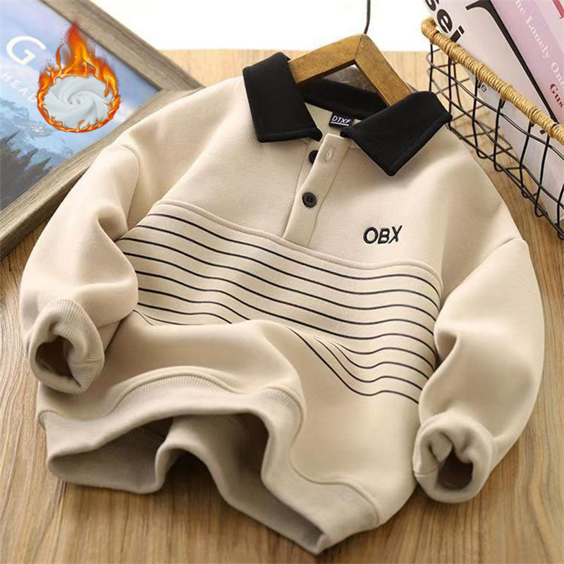 Thumbnail: Winter Boys Warm Hoodies Children Autumn Plus Velvet Sweatshirts Children Fashio