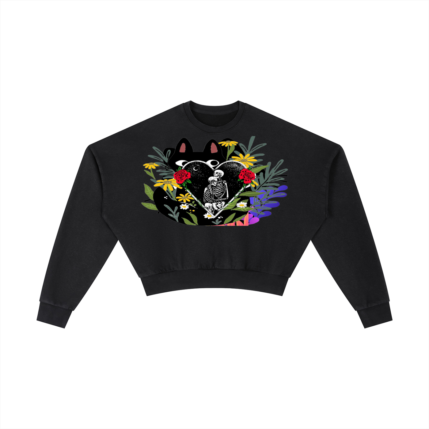 Vintage Washed Cropped Sweatshirt