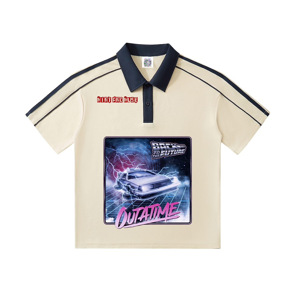 Thumbnail: Contrast Collar Short-Sleeve Polo Shirt