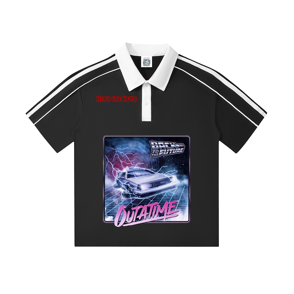 Thumbnail: Contrast Collar Short-Sleeve Polo Shirt