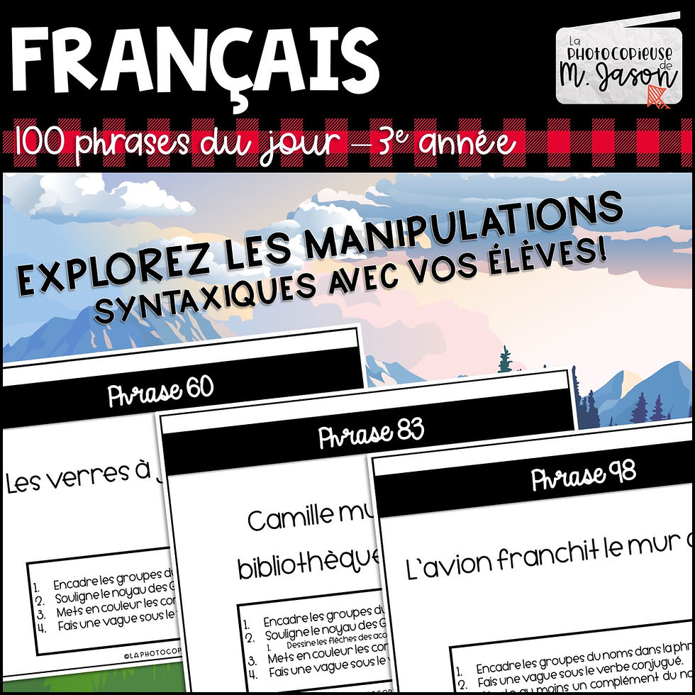Miniature : Français: Un jour, une phrase - 3e année