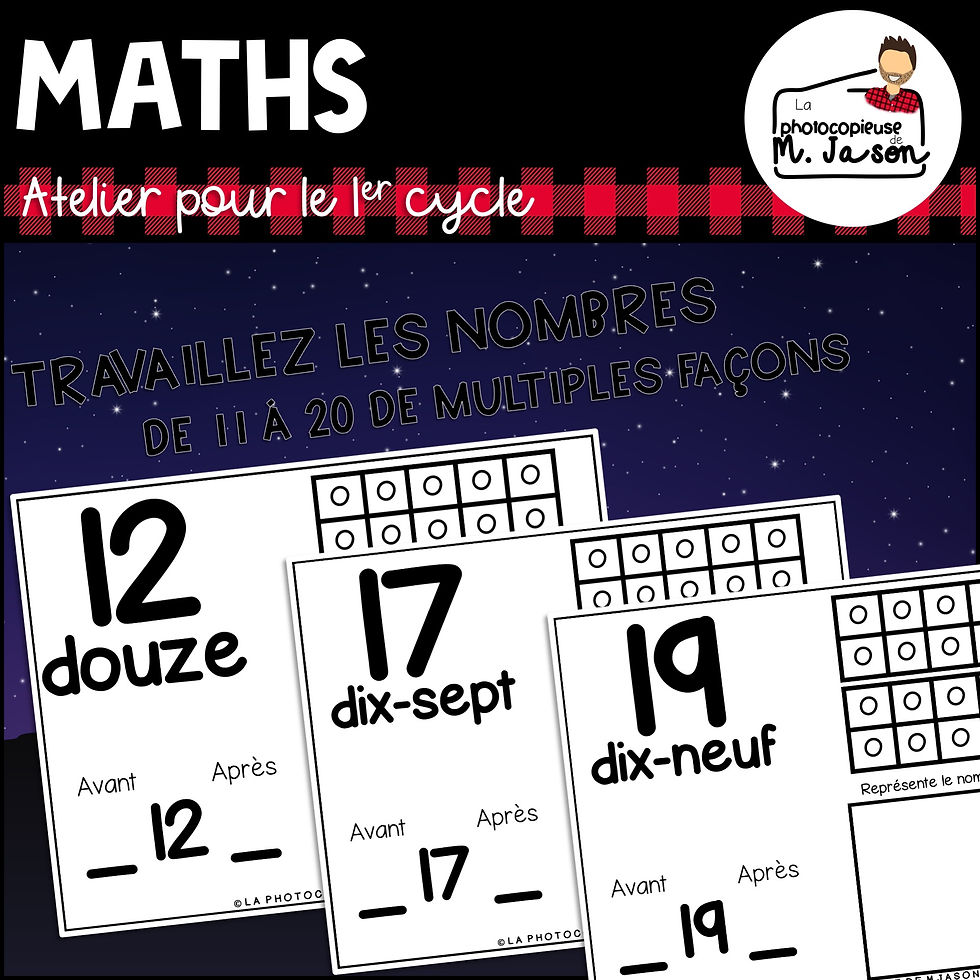 Miniature : Atelier maths: Nombres éclairs 11 à 20 // 1re année
