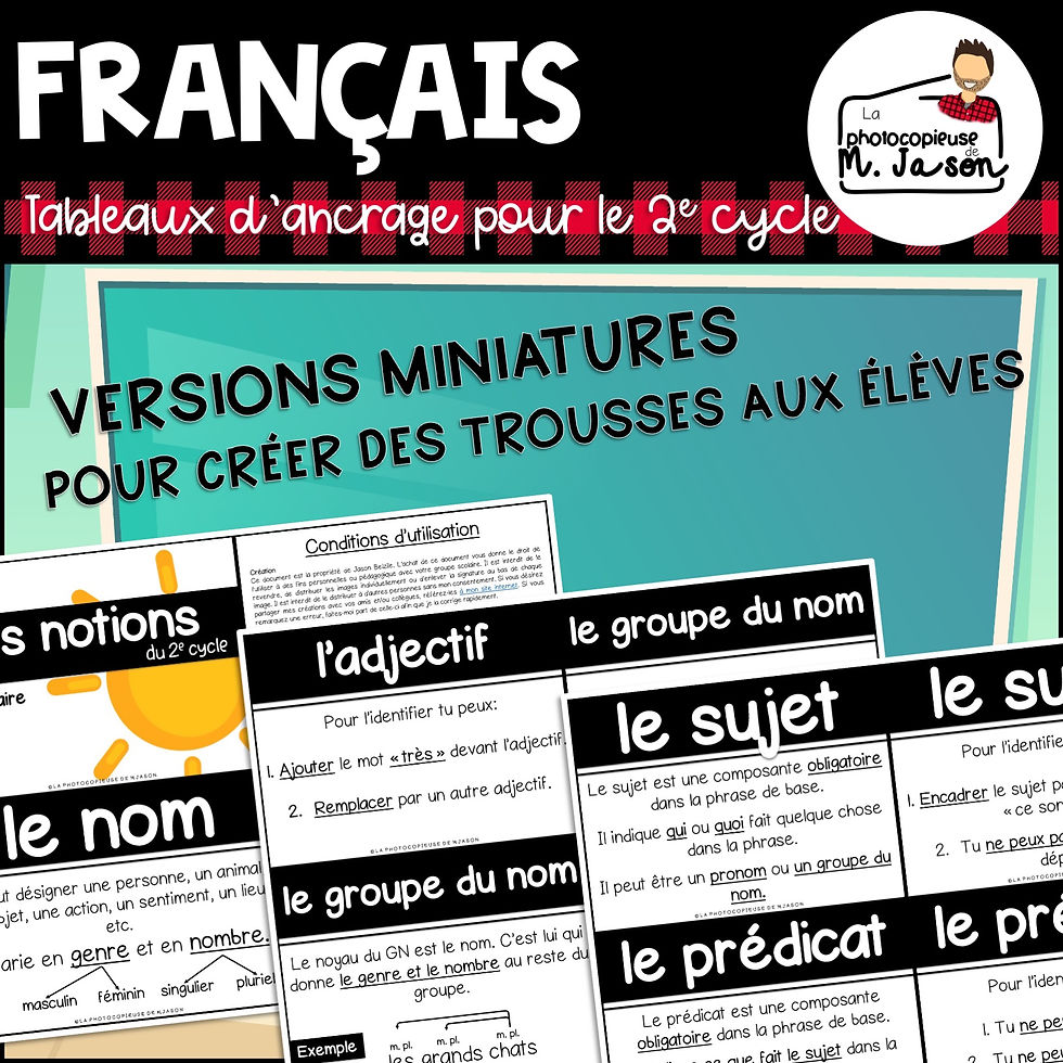 Miniature : Trousse de grammaire // 2e cycle