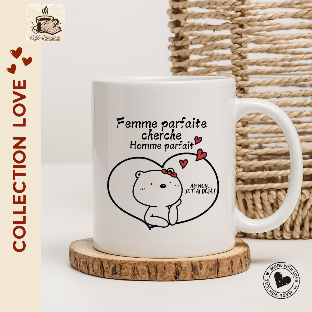 MUG BLANC BRILLANT - COLLECTION LOVE - 01