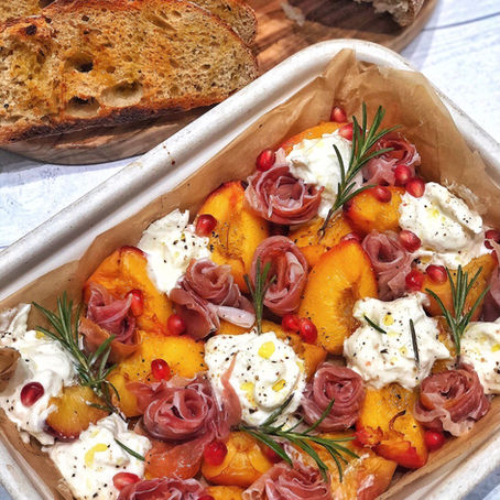 Grilled Peach & Burrata Salad 🥗