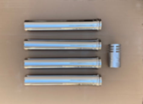 3" Stainless Pipe Bundle - Fits Mini Stove- 4 Single Wall Pipes + Rain Cap