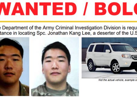 타코마 한인 군인, 아동성폭행혐의로 징역 64년 선고, 탈영했다가 다시 체포,살인용의자로도 지목