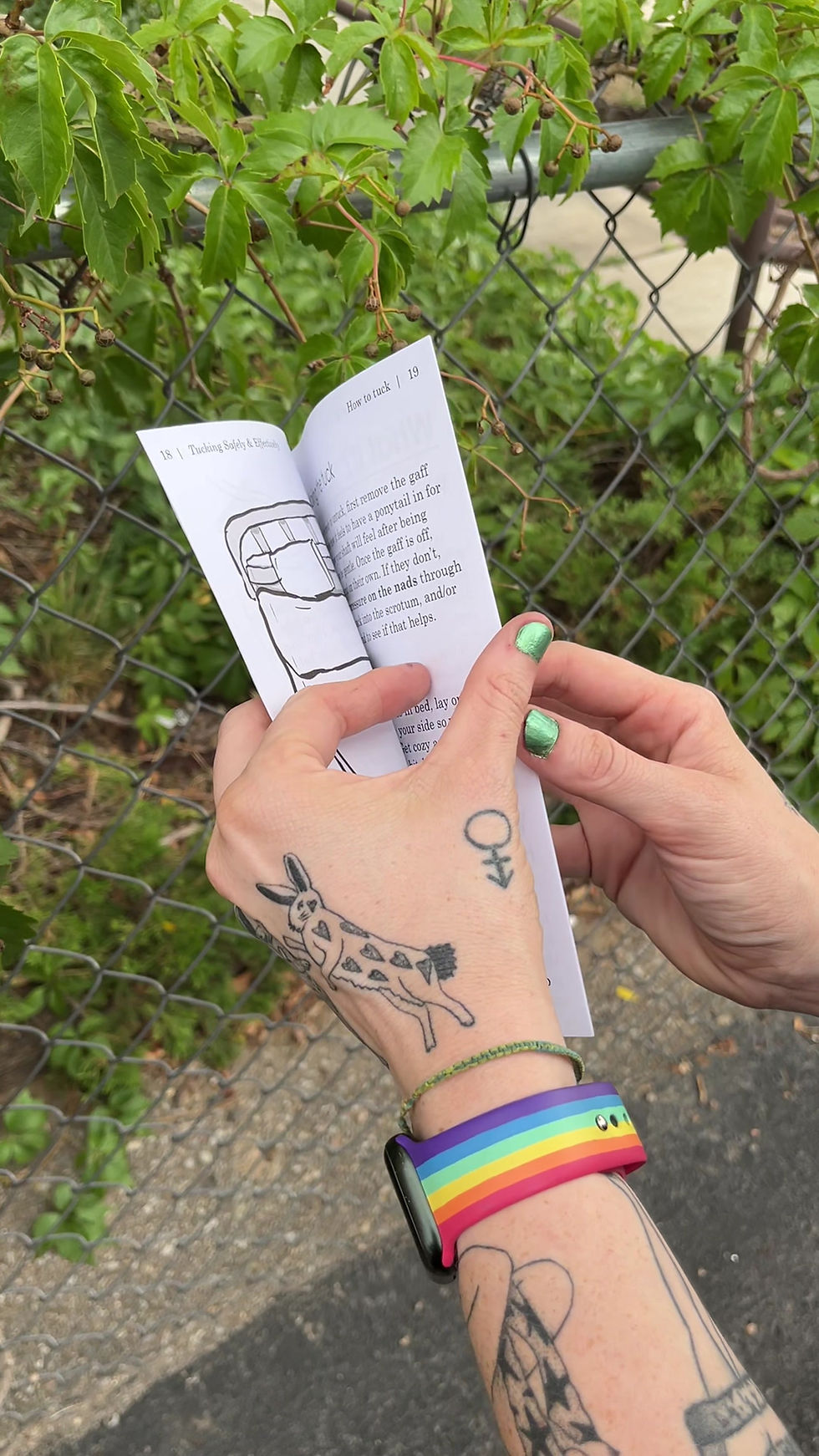 A flip-through of the zine, showing some illustrations, text, and graphic design.