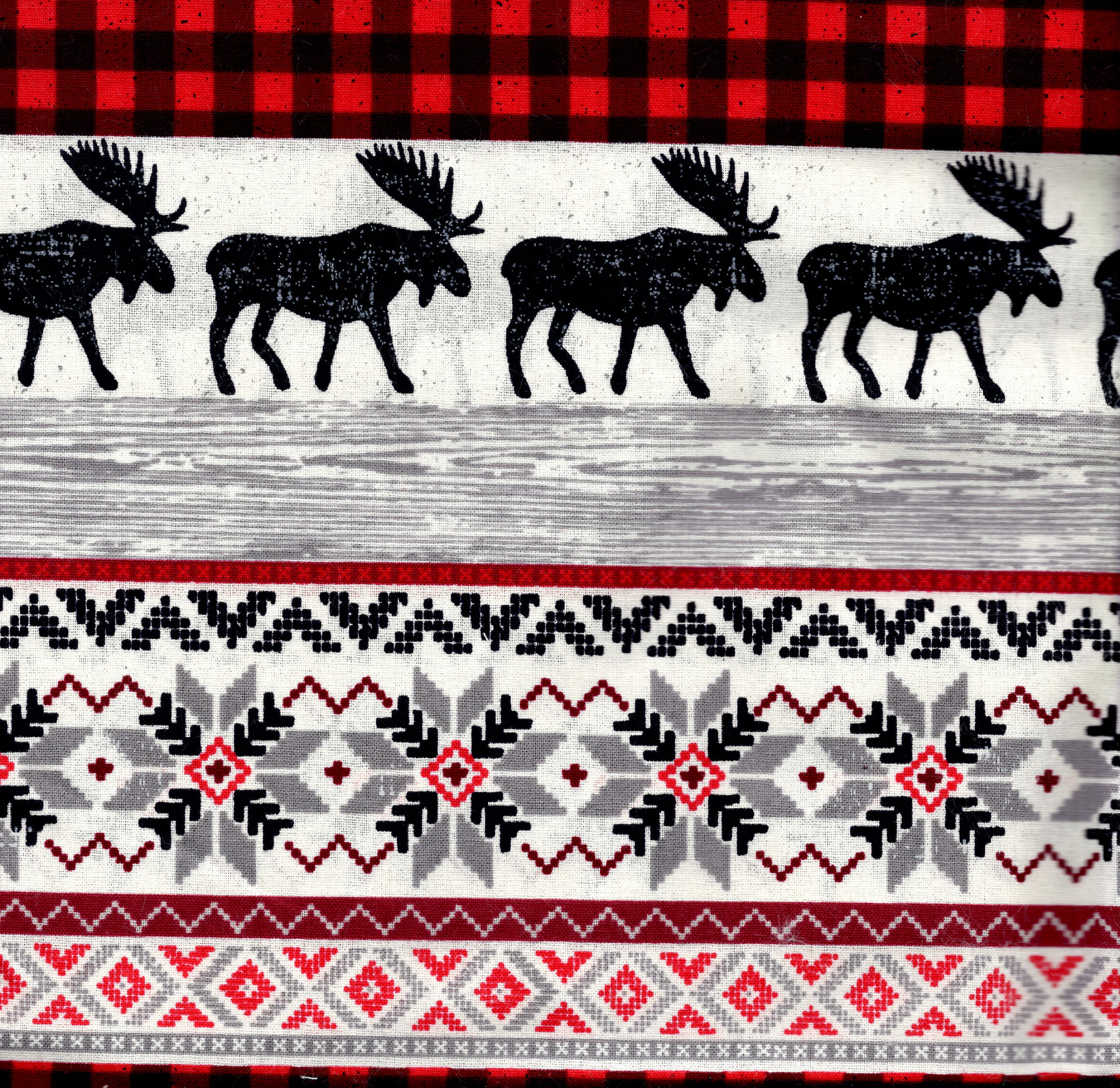 6" x 6" Fabric Swatch: Moose Plaid