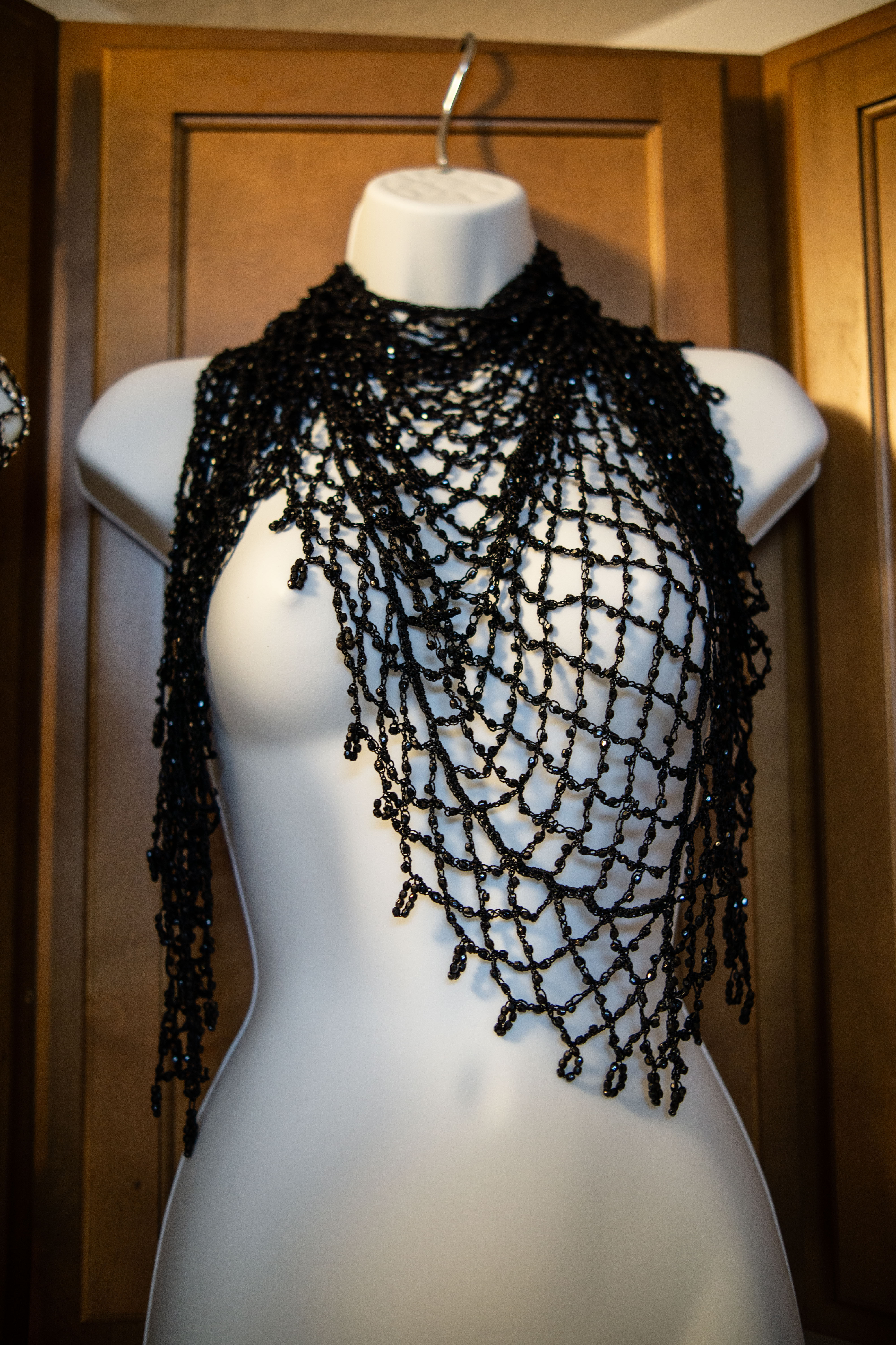Black, Beaded Shawl
