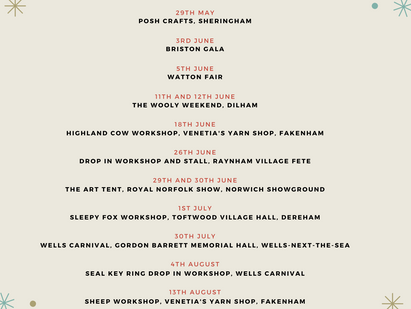 Busy summer of Events Happening :) 