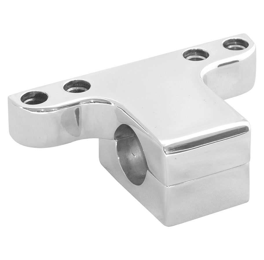 Slim Line Gauge Handlebar Clamp With indicator holes Chrome