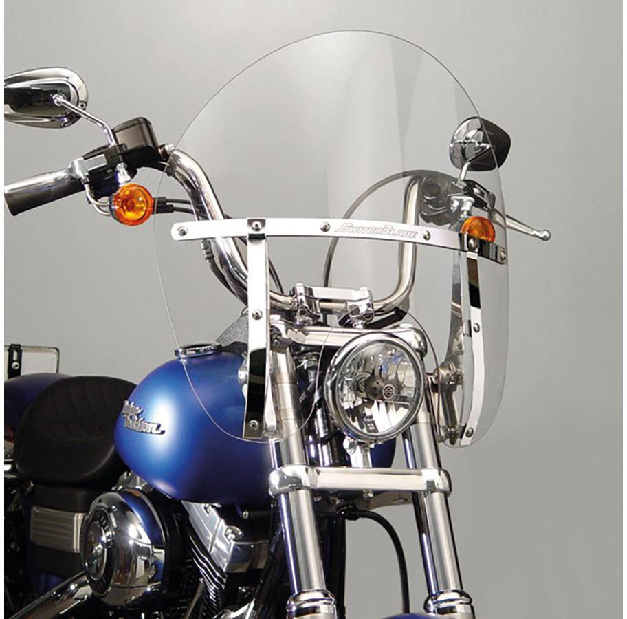 SwitchBlade Chopped Quick Release Windshield Height: 23,1", Width: 22,4" Clear