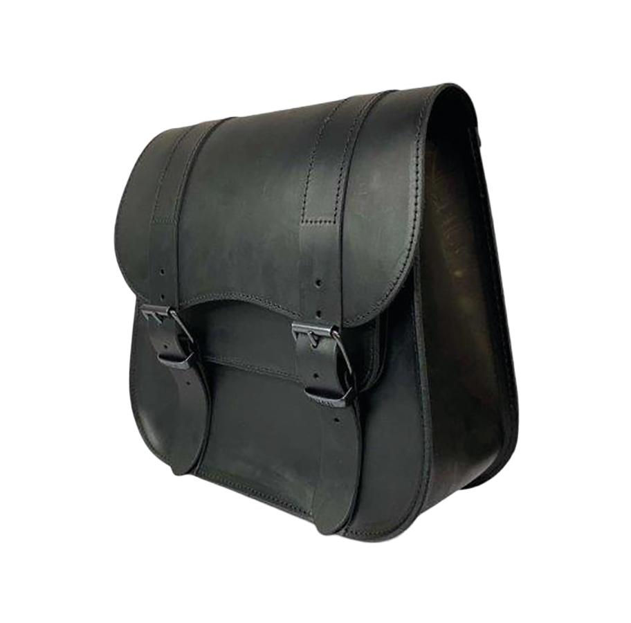 Leather Universal Saddlebag for Softails 15,9 Liter, Height: 350 mm, Width: 390/320 mm, Depth: 130 mm Black