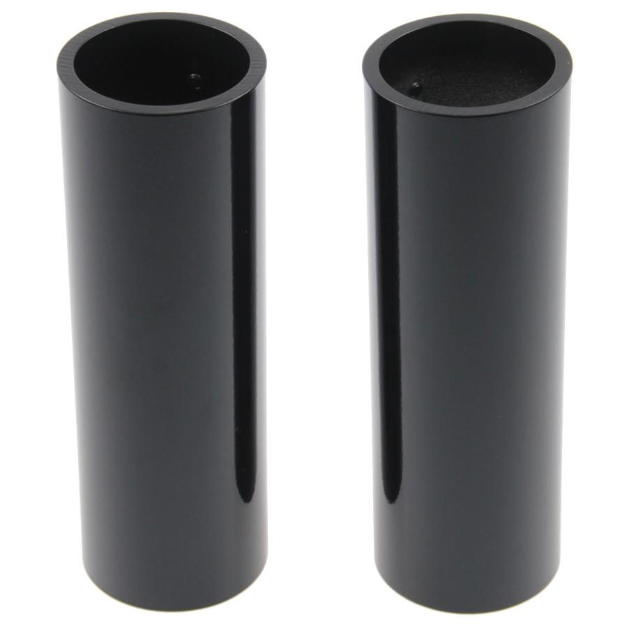 Upper Fork Cover Short Version, use with OEM Headlamp Mask and relocated OEM Turn Signals Black Gloss Powder Coated