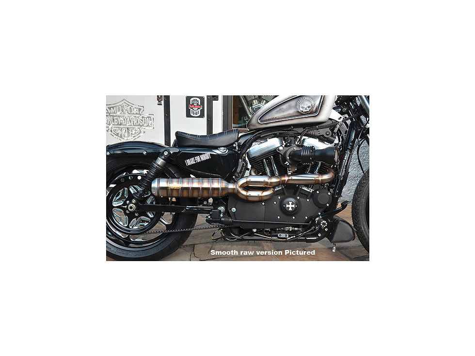 Bomb Tattoo Outline Headpipes and BSL Muffler 2 1/4âÃÂàwith Five Windows-Soundsystem, VA satin, Heat Shields hole black 2-in-1 Exhaust System , Black Hole Heat Shield, Polished Adjustable High End Cap, Outline