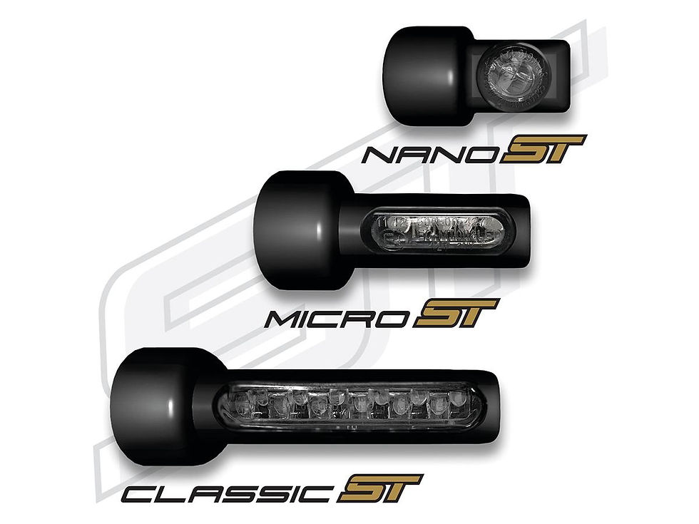 Classic ST Series LED Turn Signal/Position Light Anodized Black Smoke LED