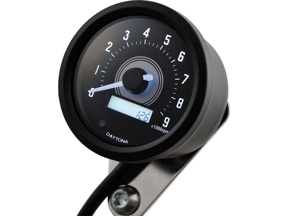 Velona60 Tachometer Scale: 0-9000 RPM Black Stainless Steel