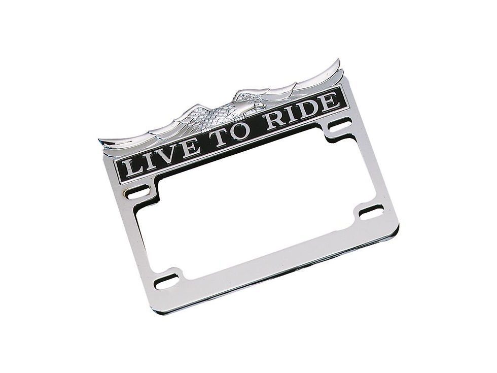 Live To Ride License Plate Frame US Specification Chrome