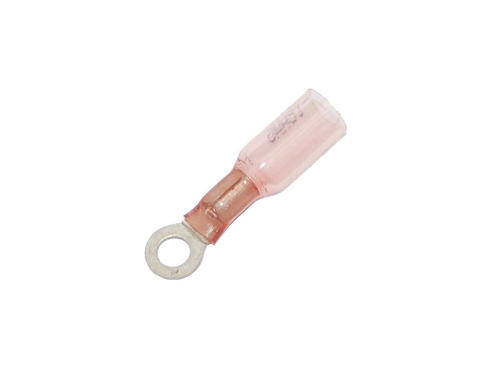 Ring Terminal 0,7-1,2 mm Heat Sealable #8 Pink