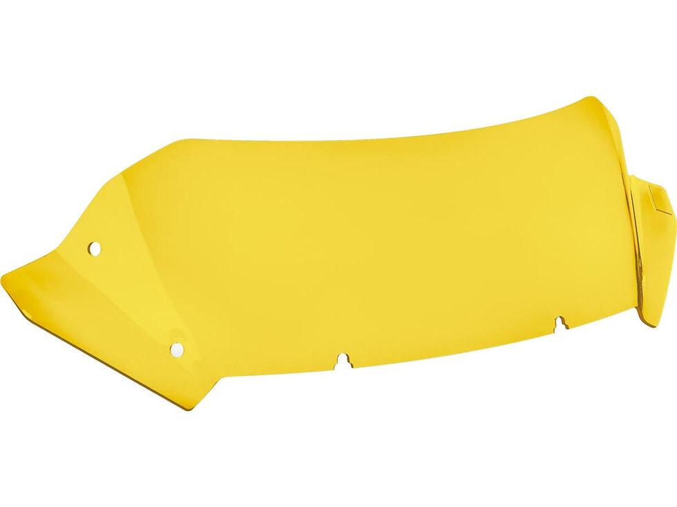Replacement Windscreen for Helix Touring Models Sport; Length 205 mm x Width 645 mm Yellow