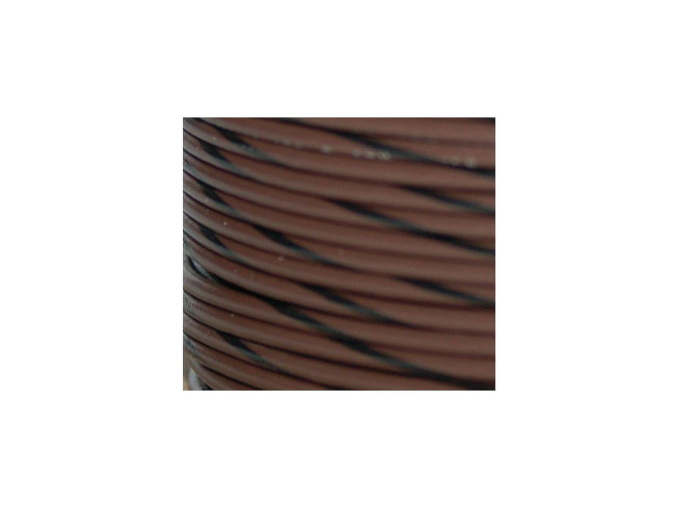 OEM Colored 1mm Wire Spools Brown, Black Stripe