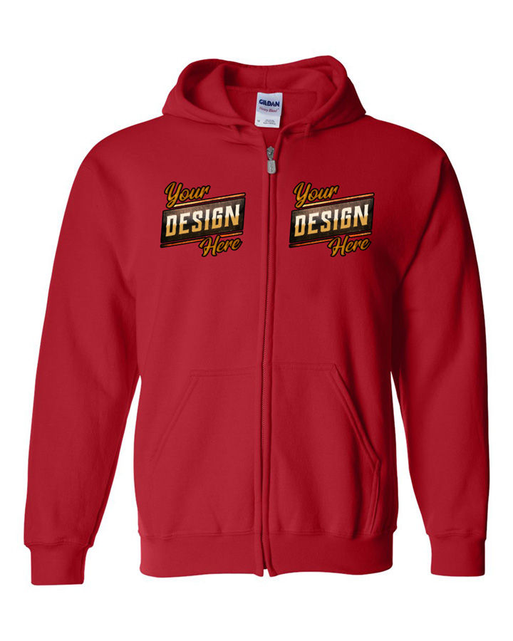 Thumbnail: Adult 50/50 Full-Zip Hooded Sweatshirt