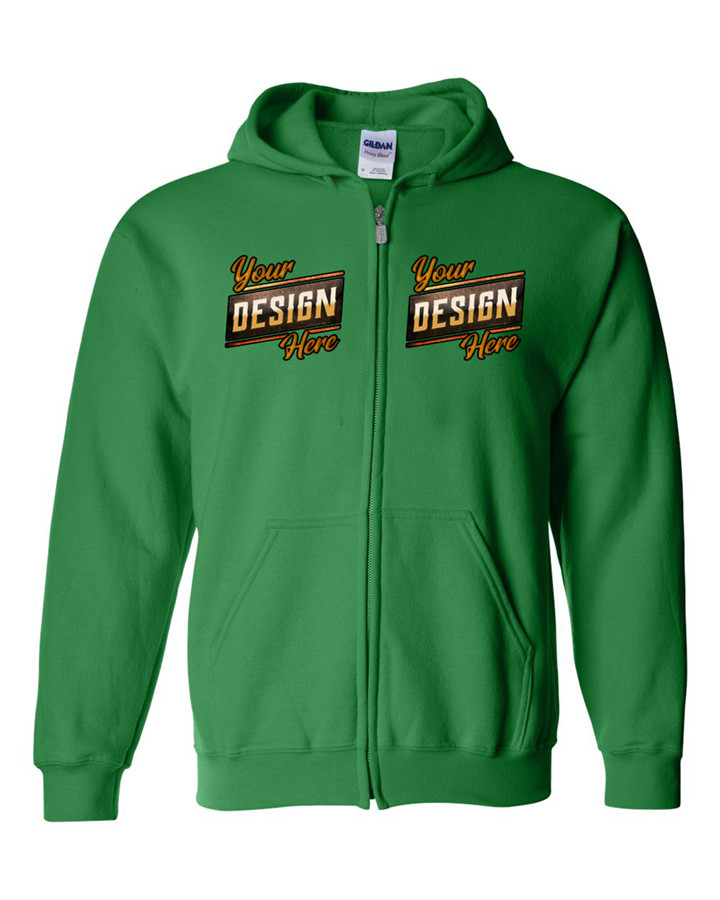 Thumbnail: Adult 50/50 Full-Zip Hooded Sweatshirt