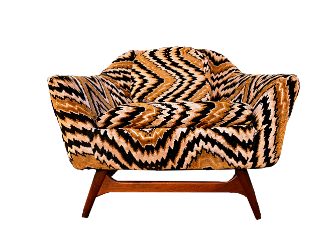 Thumbnail: 1960's Mid Century Pearsall Style Lounge Chair Jack Lenor Larsen