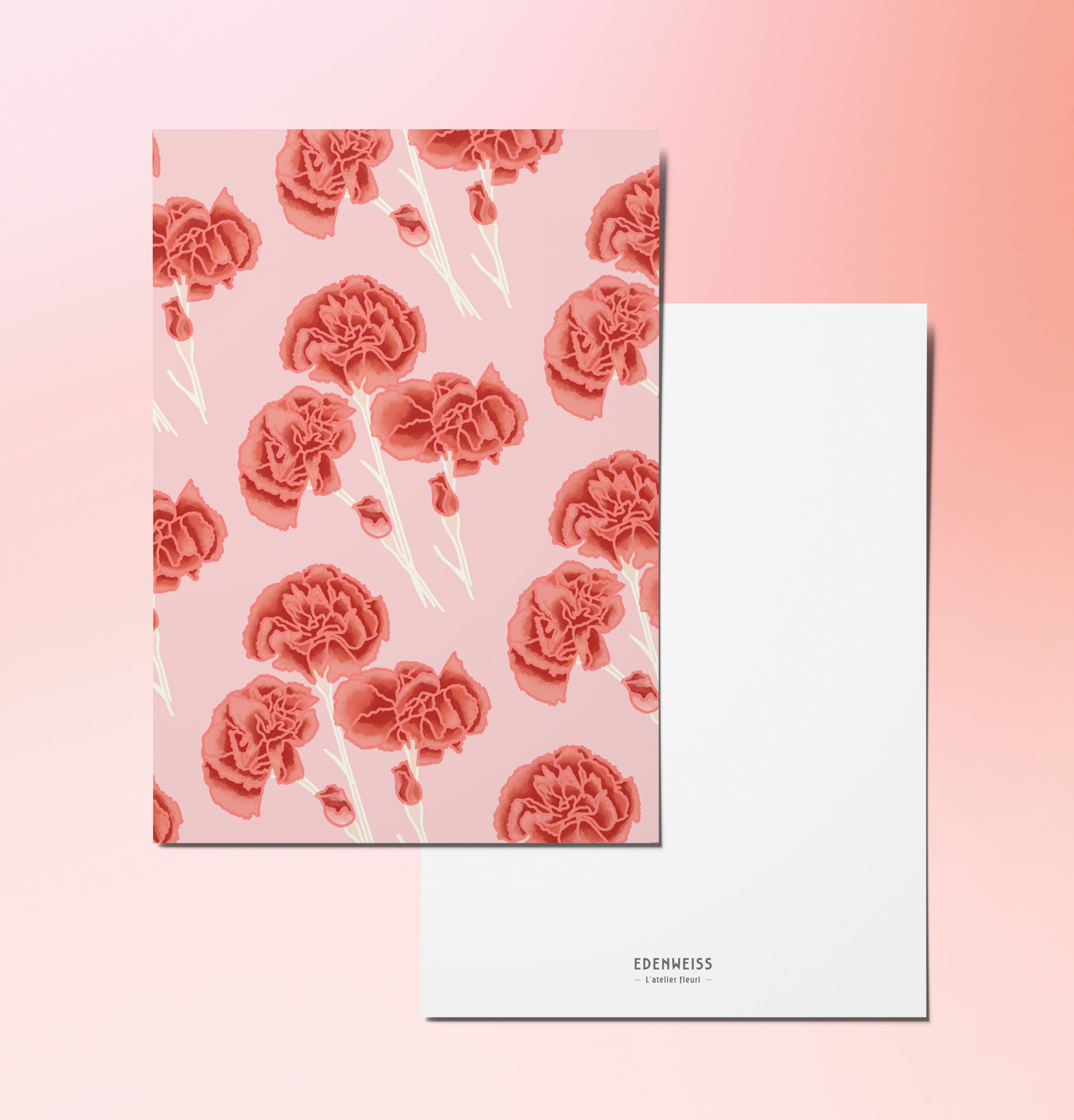 Carte postale Œillet