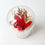 Miniature : Mini rubis : cloche de fleurs séchées et stabilisées