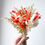 Miniature : Bouquet fleuri – Orange : bouquet de fleurs séchées et stabilisées