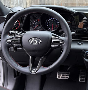 Hyundai Steering wheel and car dash console