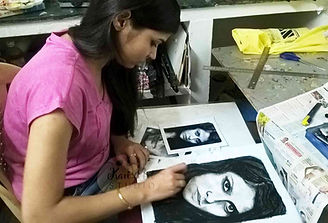 charcoal painting classes for kids adults in hyderabad