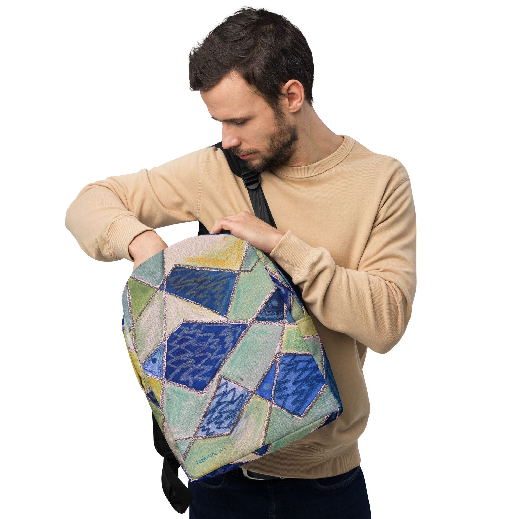 Minimalistischer Rucksack Fische