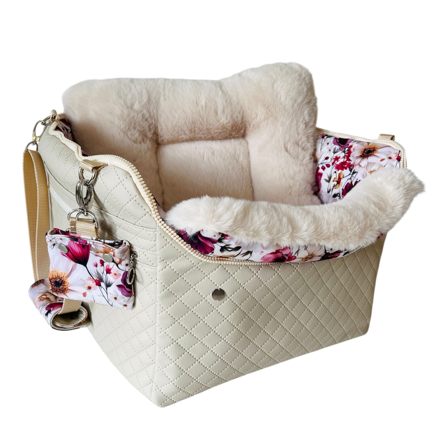 Hunde - Autositz - Tasche 2in1 „BELLA - BLOOM“
