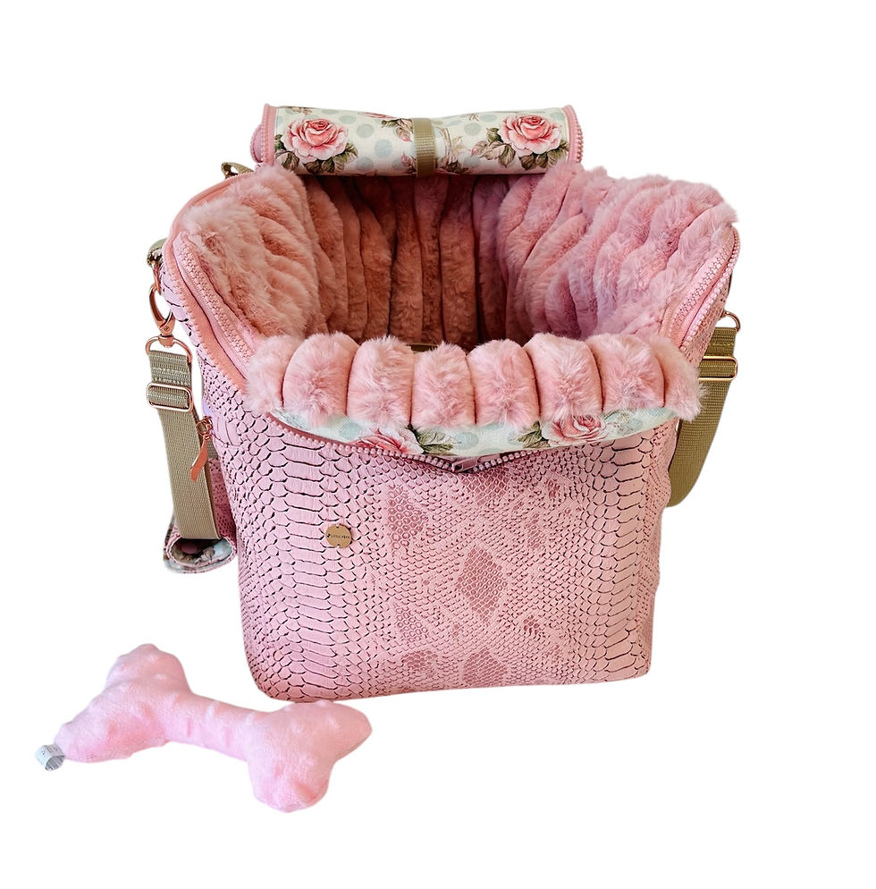 Transporttasche mit einer Netz - Dach - Abdeckung „ROSE GARDEN“