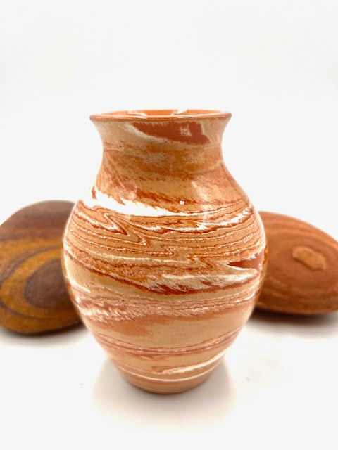 Sedona Swirl Pottery Vase - Glazed Decorative 25106
