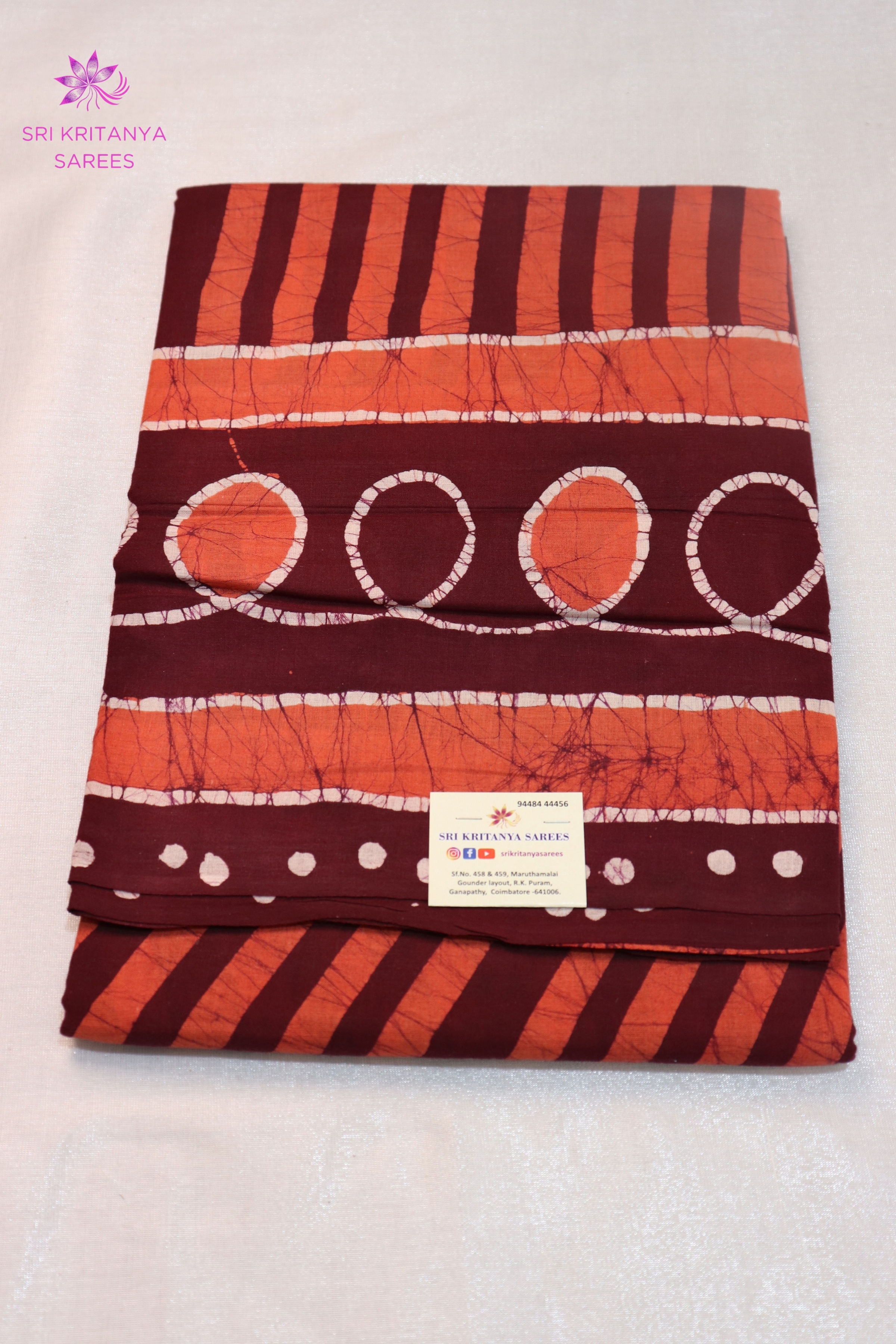 PURE SOFT COTTON SAREES-Rustic orange