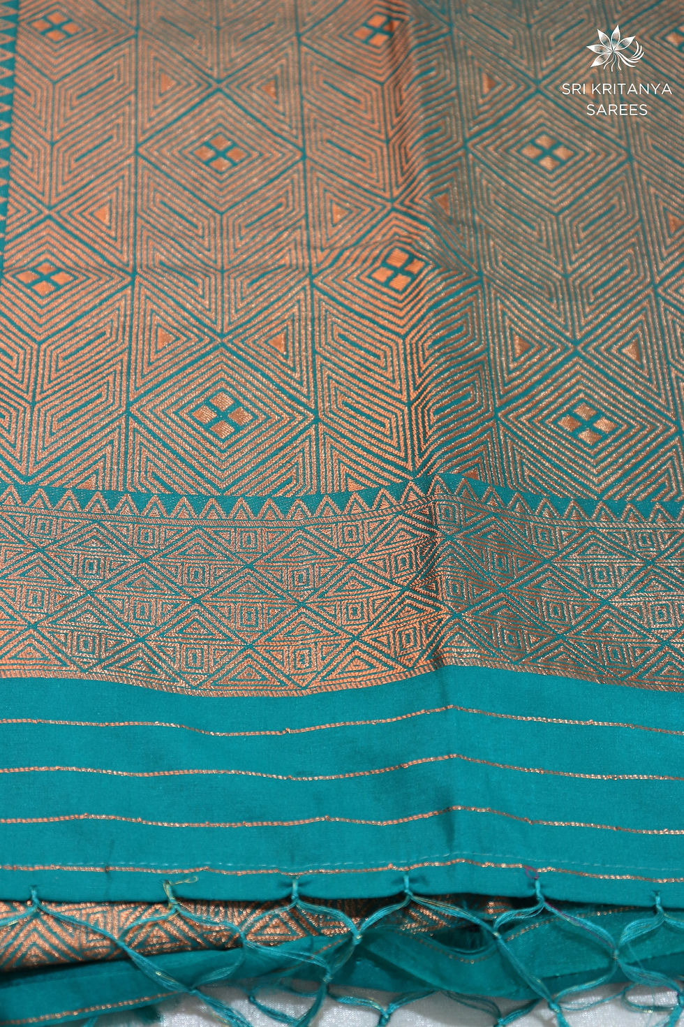 Thumbnail: Premium SEMI RAW SILK SAREES - Rani Pink with Teal Blue