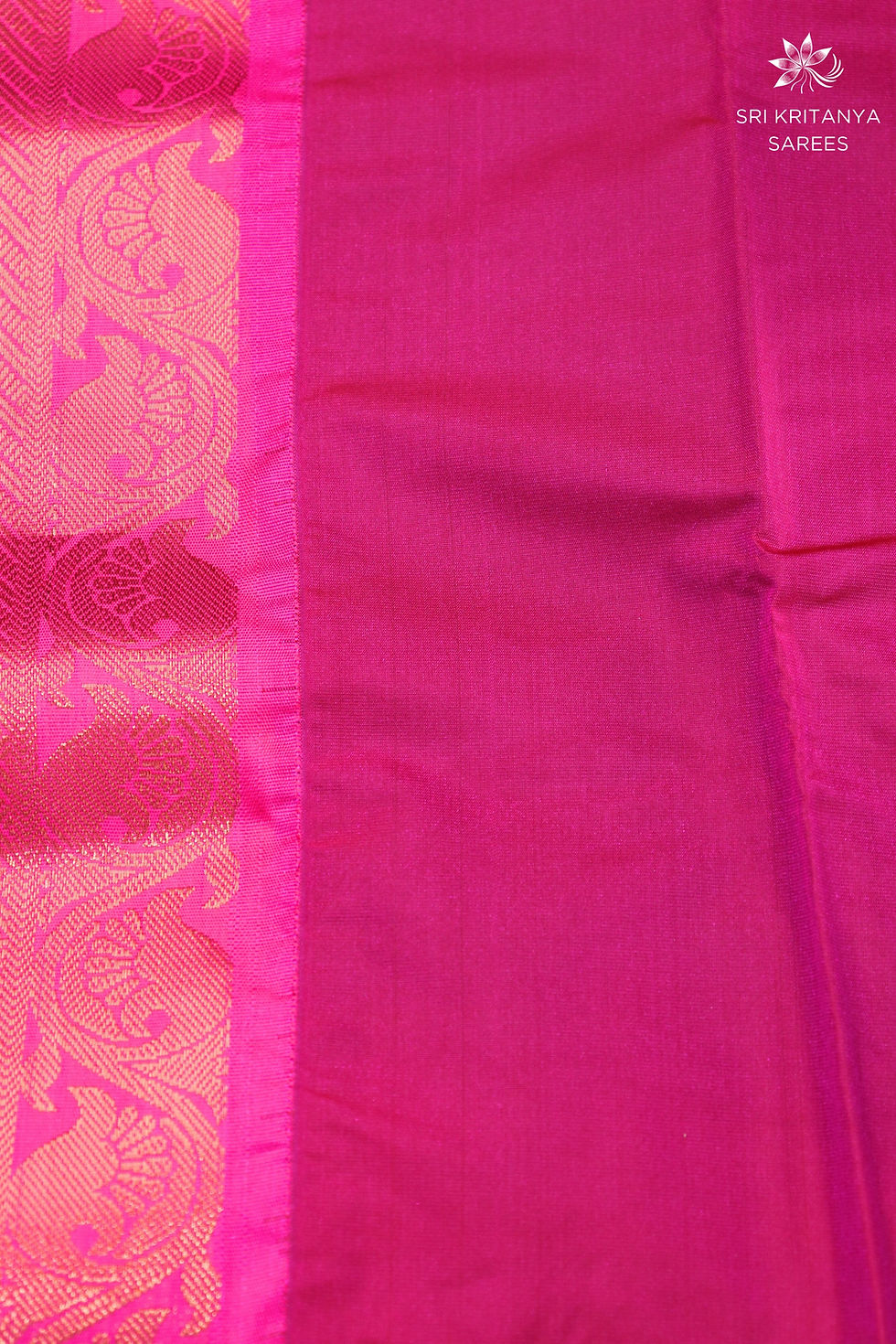 Thumbnail: PREMIUM SEMI KANCHI SOFT SILK SAREE WITH Copper Buttas-Steel Blue with Rani Pink