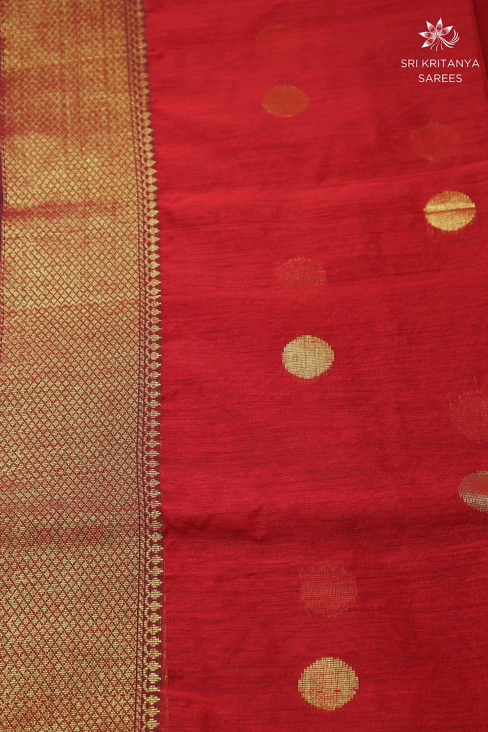 Thumbnail: MAHESHWARI COTTON SILK SAREES - RED